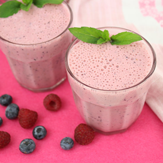 Himbeer Heidelbeer Smoothie – Dinner4Friends